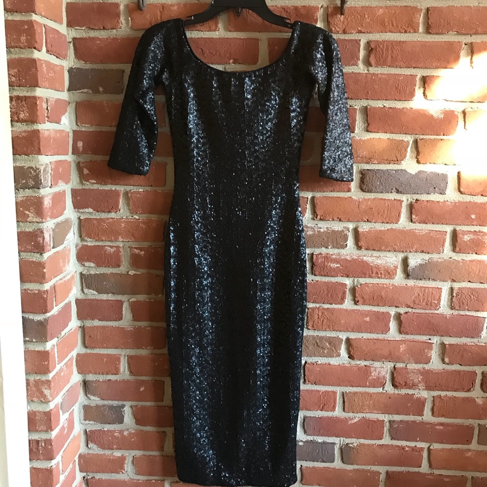 Dress the Population Midi Sequin Cocktail Dress